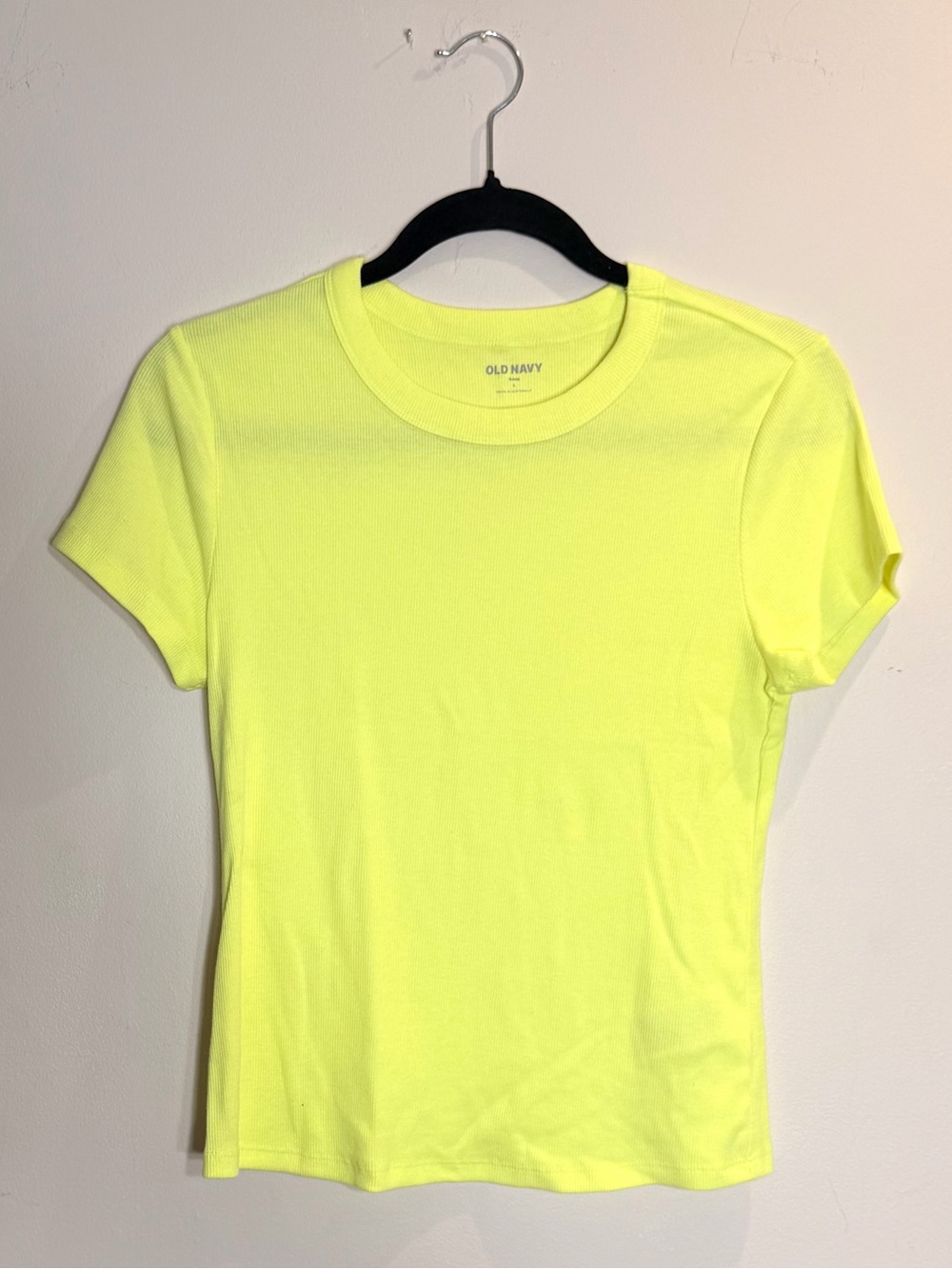 Old Navy Women's Neon Lime Short Sleeve Crew Tee